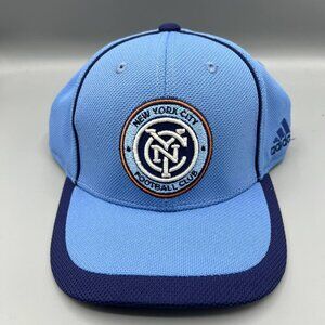 New York City FC Hat‎ Youth Blue Adidas Strap Back MLS Cap New